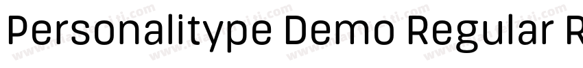 Personalitype Demo Regular Regular字体转换